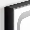 Mirall Shining 1, LED spejl med lys og sort ramme, 120 x 80 cm