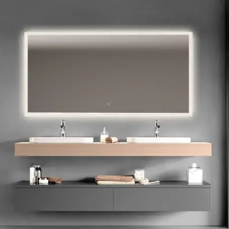Mirall Harmony 1, LED spejl med lys, justerbar lysstyrke, 160 x 80 cm