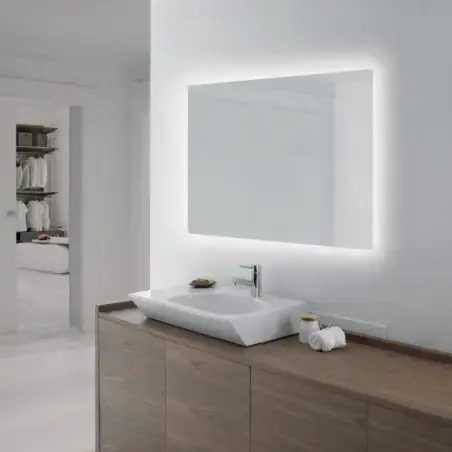 Mirall Eclipse, LED spejl med lys, 100 x 80 cm