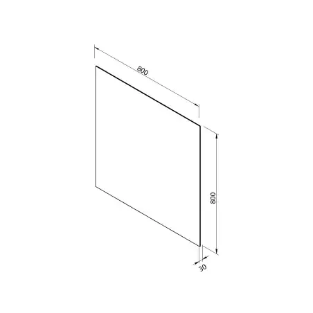 Mirall Eclipse, LED spejl med lys, 80 x 80 cm