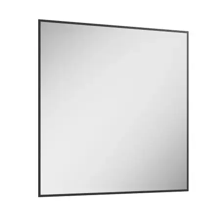 Mirall Lumora sort, LED spejl med lys, 80 x 80 cm