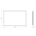 Mirall Lumora messing, LED spejl med lys, 120 x 80 cm