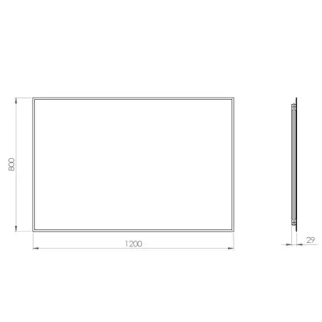 Mirall Lumora messing, LED spejl med lys, 120 x 80 cm