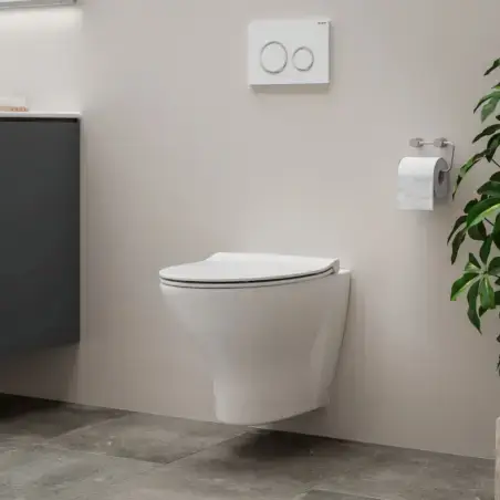 Ifø Spira Style, væghængt toilet inkl softclose sæde, rengøringsvenlig, hvid