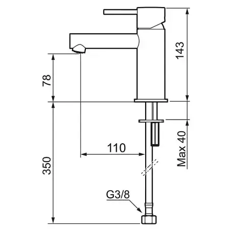 Mora INXX II sharp håndvaskarmatur, small, mat-hvid