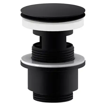 Mora bundventil, push-open, mat sort