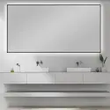 Nordic Bad Frida 1, LED-spejl med sort ramme, 120 x 80 cm