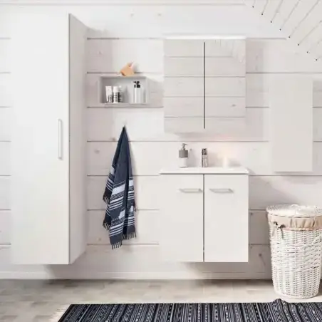 Kriss Skandi vandtæt baderumsmøbel m/låger, hvid, 80 cm