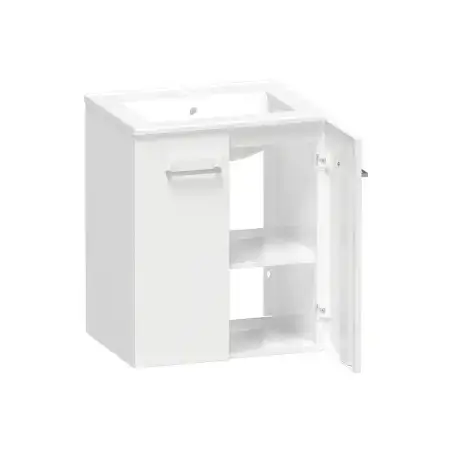 Kriss Skandi vandtæt baderumsmøbel m/låger, hvid, 50 cm