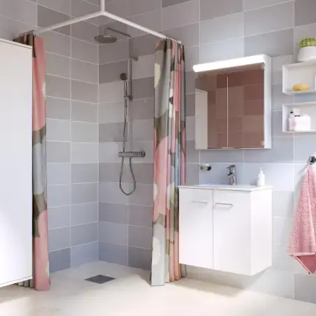 Kriss Skandi vandtæt baderumsmøbel m/låger, hvid, 50 cm