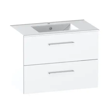 Kriss Skandi vandtæt baderumsmøbel m/2 skuffer, hvid, 80 cm