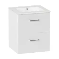 Kriss Skandi vandtæt baderumsmøbel m/2 skuffer, hvid, 60 cm
