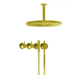 Vola 2471S-061A-59 Brusesæt - børstet natur messing