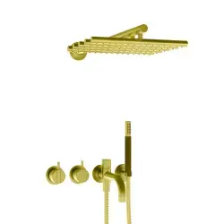 Vola 2441DT8-051-59 Brusesæt - børstet natur messing