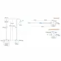 Frostline Eqi udendørsbruser til vægmontering, rustfrit stål, 30-55 cm væg