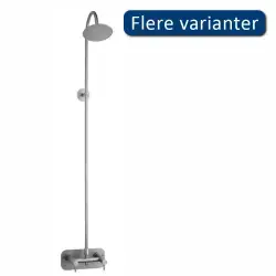 Frostline Eqi udendørsbruser til vægmontering, rustfrit stål, 13-35 cm væg