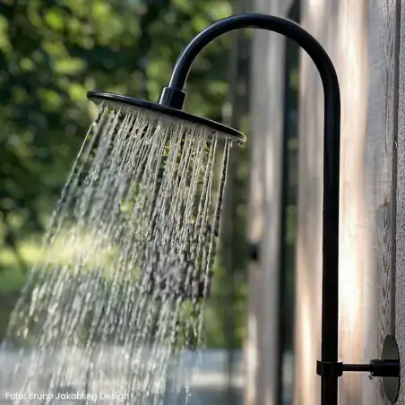 Frostline Duo udendørsbruser til vægmontering, matsort, 13-35 cm væg