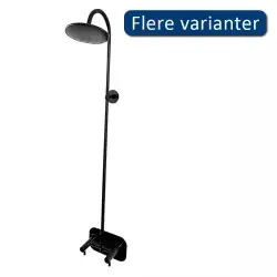 Frostline Duo udendørsbruser til vægmontering, matsort, 13-35 cm væg