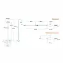 Frostline Duo udendørsbruser til vægmontering, rustfrit stål, 30-55 cm væg