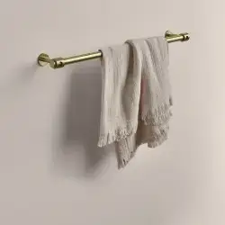 Vola T19/700 - 59 håndklædestang i 70 cm - børstet messing natur