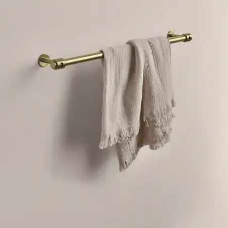 Vola T19/700 - 59 håndklædestang i 70 cm - børstet messing natur