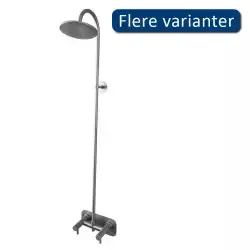 Frostline Duo udendørsbruser til vægmontering, rustfrit stål, 15-35 cm væg