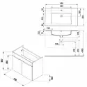 Laufen Jika Cube møbelpakke med låger, 80x43 cm, hvid
