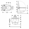 Geberit AquaClean Mera Comfort douchetoilet, væghængt, hvid