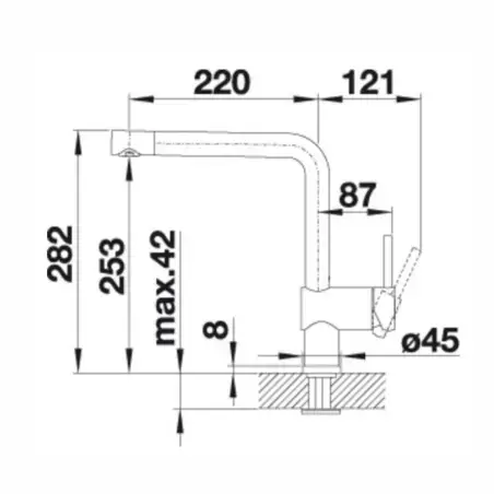 Blanco Linus køkkenarmatur, Krom