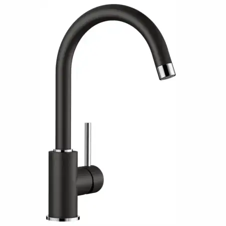 Blanco Mida køkkenarmatur i silgranit overflade, Sort