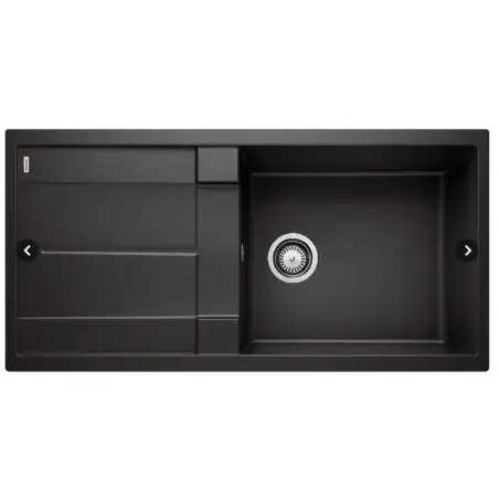 Blanco Metra XL 6S, 100 x 50 cm, køkkenvask i SILGRANIT, Vendbar - Sort