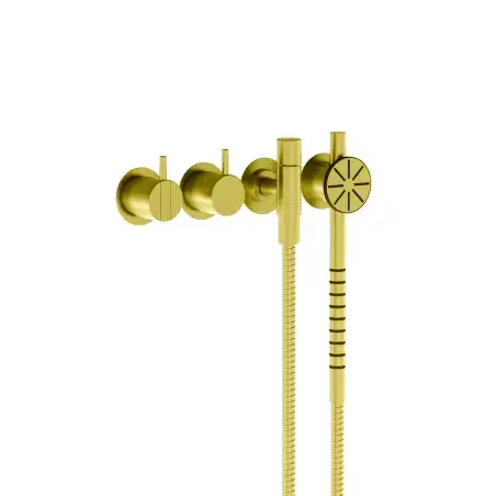 Vola 2471S-19 Håndbruser - poleret natur messing