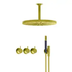 Vola 5471-061A-19 Brusesæt - poleret natur messing