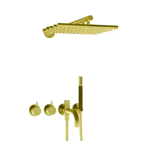 Vola 2441DT8-051-19 Brusesæt - poleret natur messing