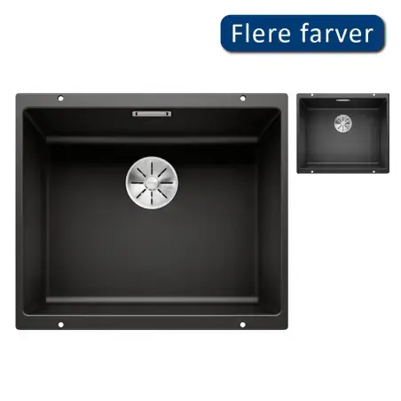 Blanco Subline 500-U, 53 x 46 cm, køkkenvask i SILGRANIT - Sort