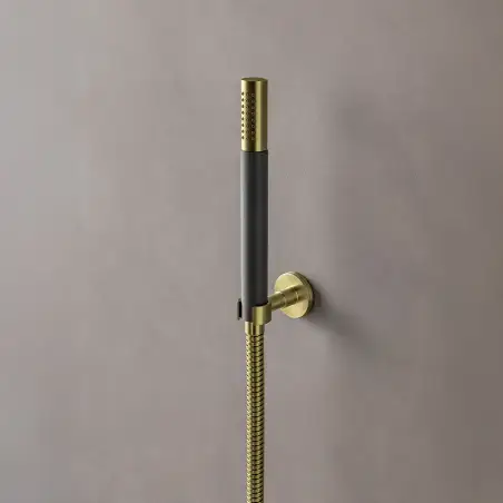 Vola T8 - 19 håndbruserholder lav montage - poleret messing natur