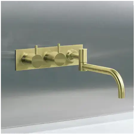 Vola 633K - 19 indbygningsarmatur - poleret messing natur
