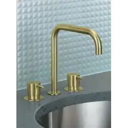 Vola KV4 - 19 køkkenarmatur - poleret messing natur