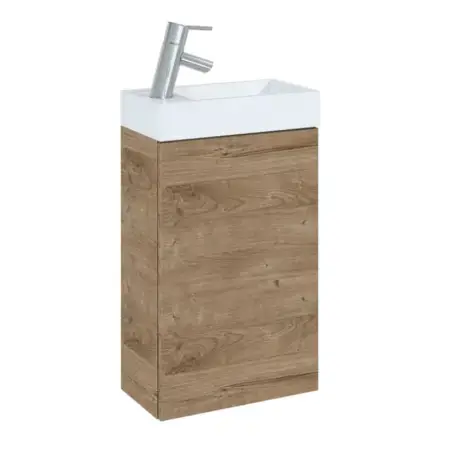 Mirall Minima møbelpakke 40x22 cm, med låge, Eg