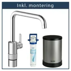 Inkl. montering Damixa Silhouet instant kogende vandhane, krom