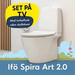 Ifø Spira Art 2.0, gulvstående toilet, turboflush, skjult s-lås