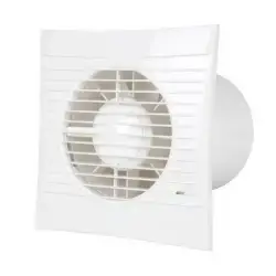 Fresh S125T badventilator Ø125 mm i hvid – med indbygget timer