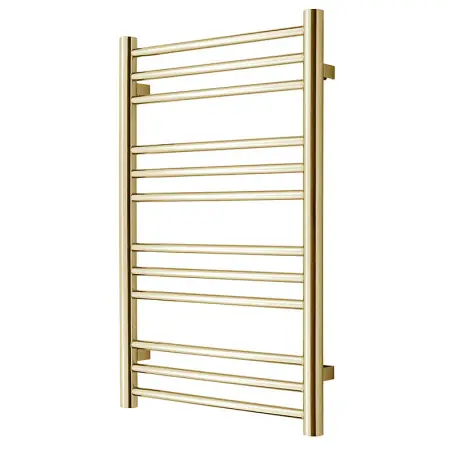 TVS Plus 12 håndklædetørrer, kombi, 50x119 cm, poleret guld/messing