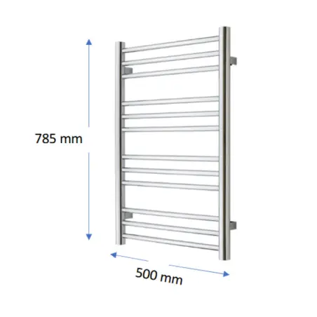 TVS Plus 12 håndklædetørrer, kombi, 50x119 cm, poleret guld/messing