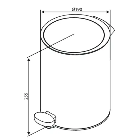 Damixa Zen Toiletspand 3L, Mat sort