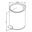 Damixa Zen Toiletspand 3L, Børstet kobber