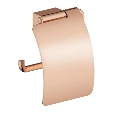 Damixa Zen Toiletrulleholder med låg, Børstet kobber