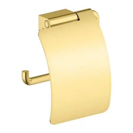 Damixa Zen Toiletrulleholder med låg, Børstet messing