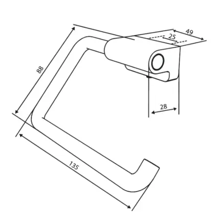 Damixa Zen Toiletrulleholder, Krom