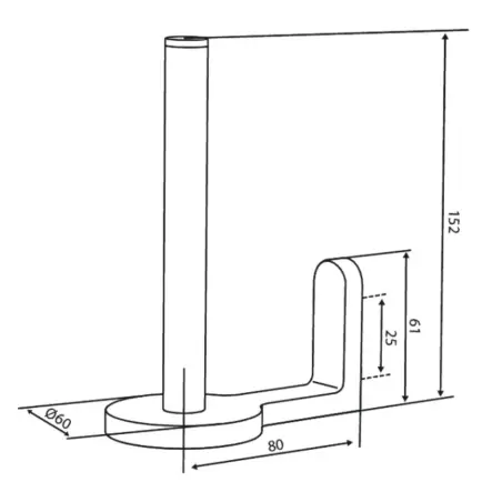 Damixa Zen reservepapirholder, Krom